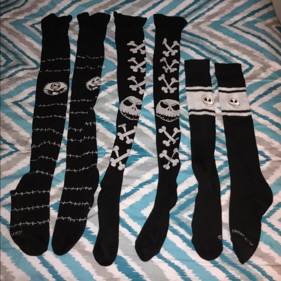 Disney Accessories - Three pairs of Jack Skellington Socks.